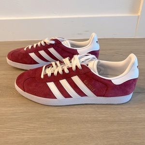 red / dark pink Adidas Gazelle